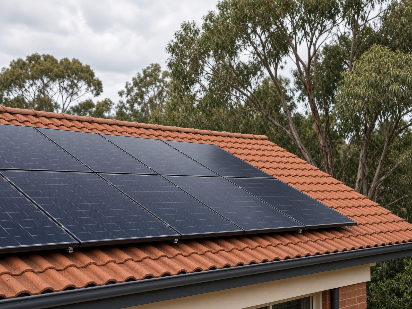 Solar panels on a Melbourne suburban roof
